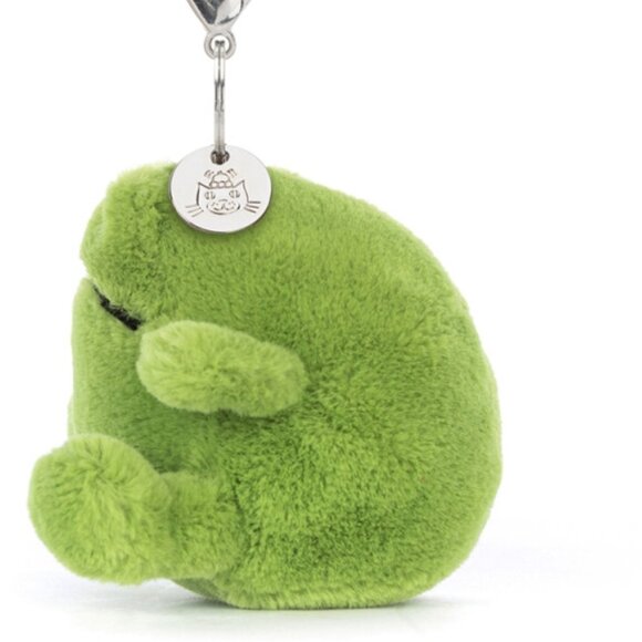 Jellycat Ricky Rain Frog Bag Charm Authentic Green grumpy Keychain gift no stock - Picture 2 of 12